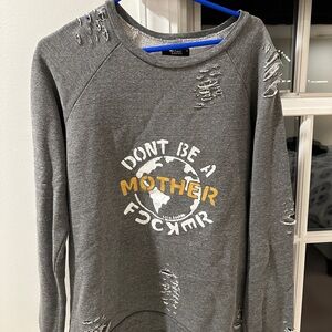 Michael Lauren Heathered Gray Knit Top